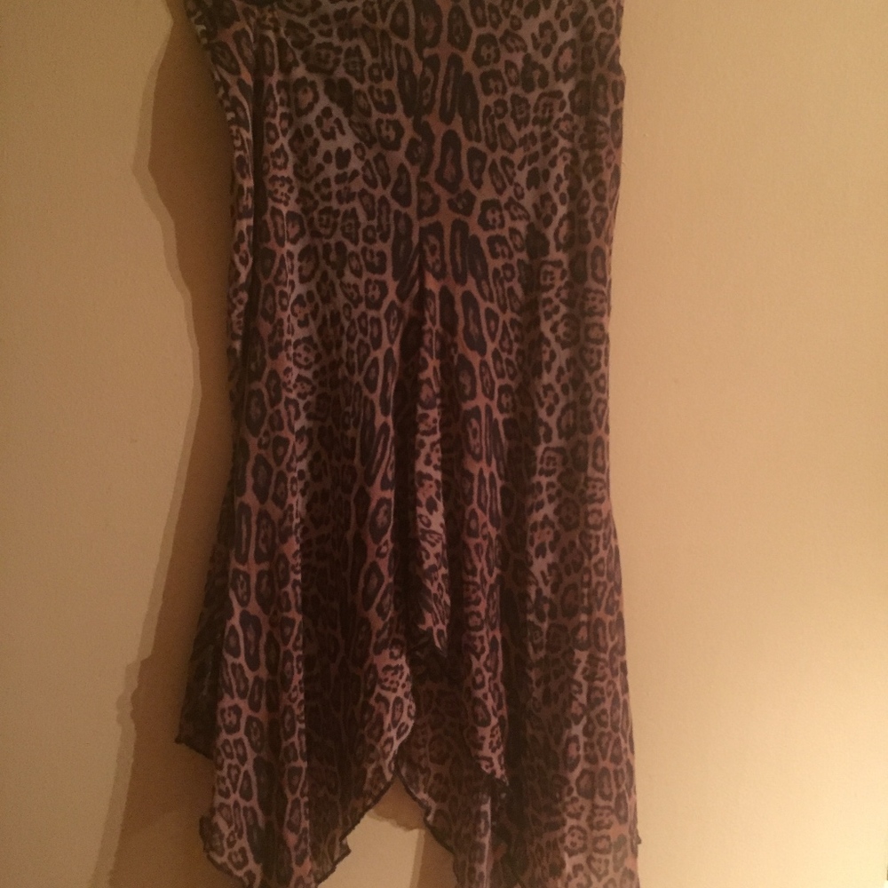 Long Leopard Chiffon Skirt